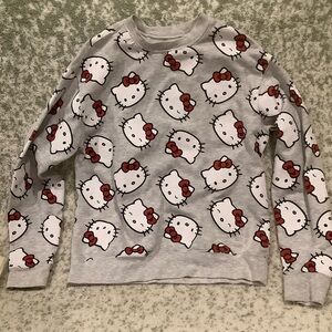 Hello Kitty Gray Sweatshirt Sanrio Size Small NWOT